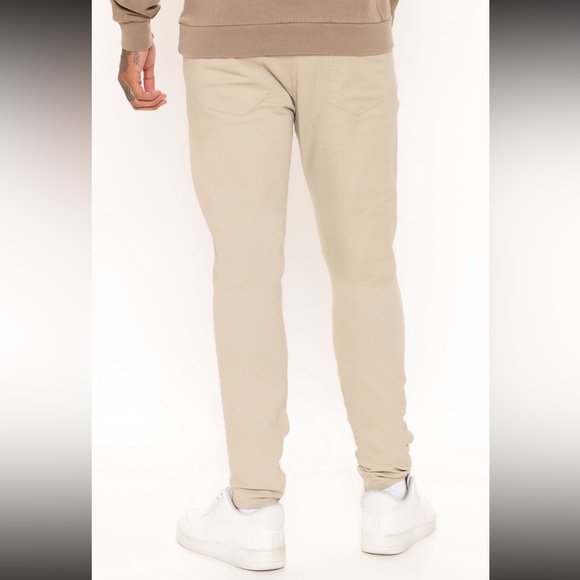 NEW Men’s Khaki Skinny Jeans - Picture 2 of 3